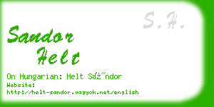 sandor helt business card